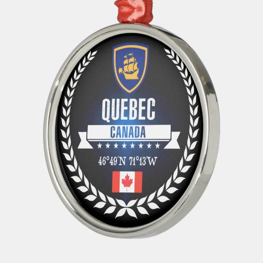 Quebec City Metalen Ornament (Links)