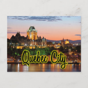 Quebec City-nacht Briefkaart