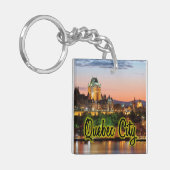 Quebec City-nacht Sleutelhanger (Voorkant Links)