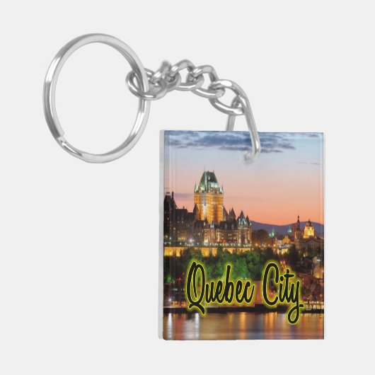 Quebec City-nacht Sleutelhanger (Voorkant Links)
