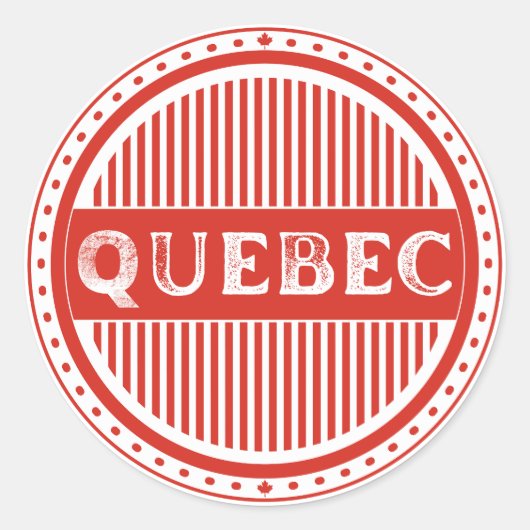 Quebec City Pride Emblem – Canadian Identity Ronde Sticker (Voorkant)