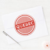 Quebec City Pride Emblem – Canadian Identity Ronde Sticker (Envelop)