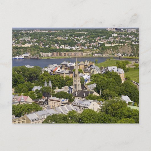 Quebec City, Quebec, Canada. Naar beneden kijkend Briefkaart (Voorkant)