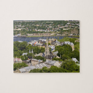Quebec City, Quebec, Canada. Naar beneden kijkend Legpuzzel