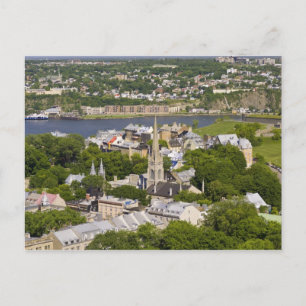 Quebec City, Quebec, Canada. Neerkijkend op de Briefkaart