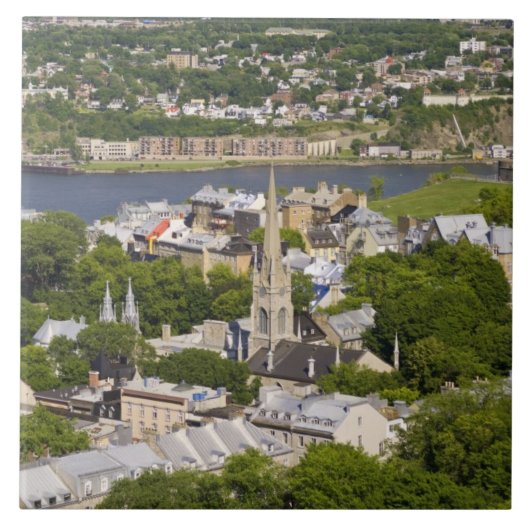 Quebec City, Quebec, Canada. Neerkijkend op de Tegeltje (Voorkant)