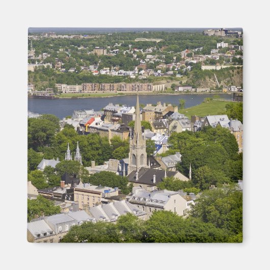 Quebec City, Quebec, Canada. Uitkijkend op de Magneet (Voorkant)