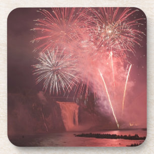 Quebec City, Quebec, Canada. Vuurwerk bij Parc 2 Onderzetter