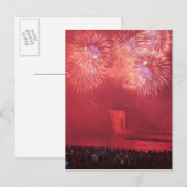 Quebec City, Quebec, Canada. Vuurwerk bij Parc Briefkaart (Voorkant / Achterkant)