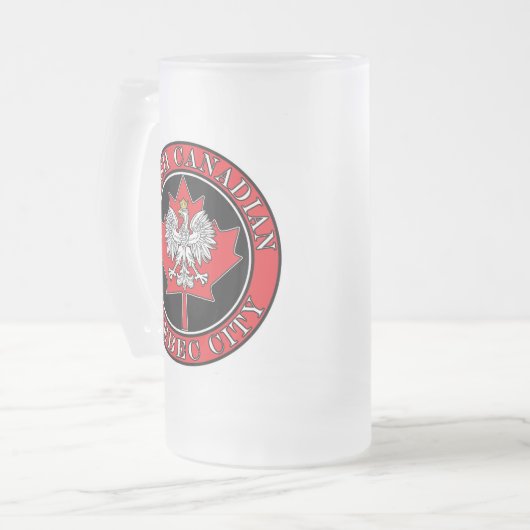 Quebec City Rond Pools Canadees Leaf Matglas Bierpul (Voorkant links)