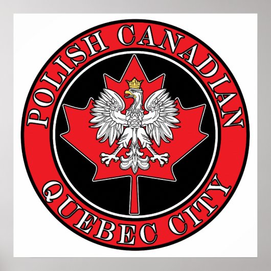 Quebec City Rond Pools Canadees Leaf Poster (Voorkant)