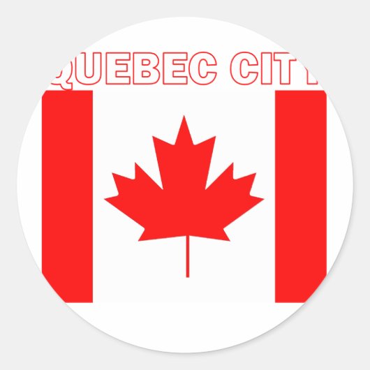 Quebec City Ronde Sticker (Voorkant)