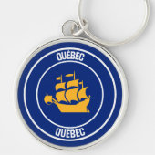 Quebec City Round Emblem Sleutelhanger (Voorkant)