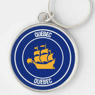 Quebec City Round Emblem Sleutelhanger