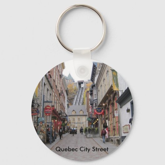 Quebec City Street Sleutelhanger (Voorkant)