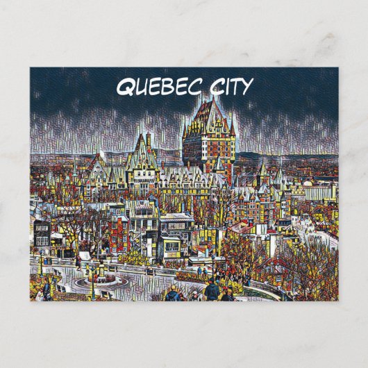 QUEBEC CITY TRAVEL BRIEFKAART (Voorkant)