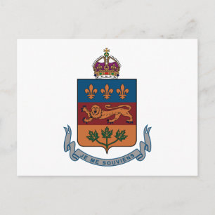 Quebec Coat of Arms (alternatief) Briefkaart