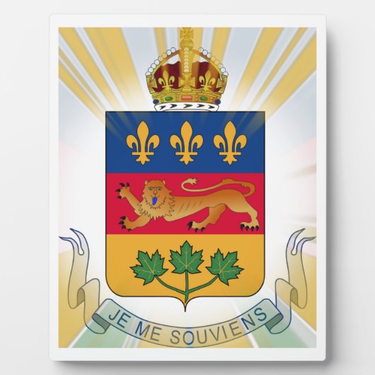 Quebec Coat of Arms Fotoplaat (Voorkant)