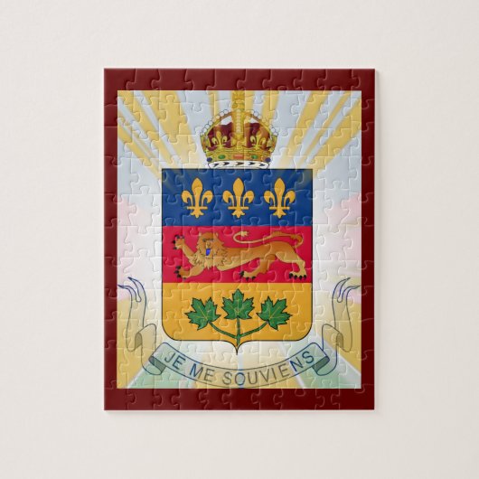 Quebec Coat of Arms Legpuzzel (Verticaal)