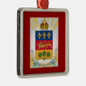 Quebec Coat of Arms Metalen Ornament (Rechts)