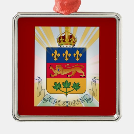 Quebec Coat of Arms Metalen Ornament (Voorkant)