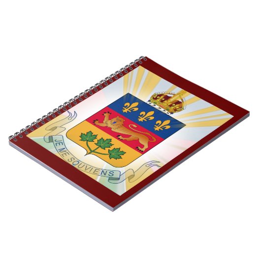 Quebec Coat of Arms Notitieboek (Linkerzijde)