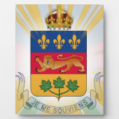 Quebec Coat of Arms Tabletop Fotoplaat (Voorkant)