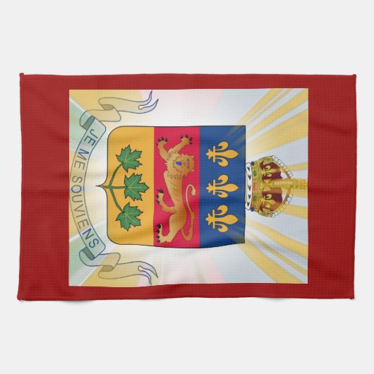 Quebec Coat of Arms Theedoek (Horizontaal)