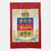 Quebec Coat of Arms Theedoek (Verticaal)