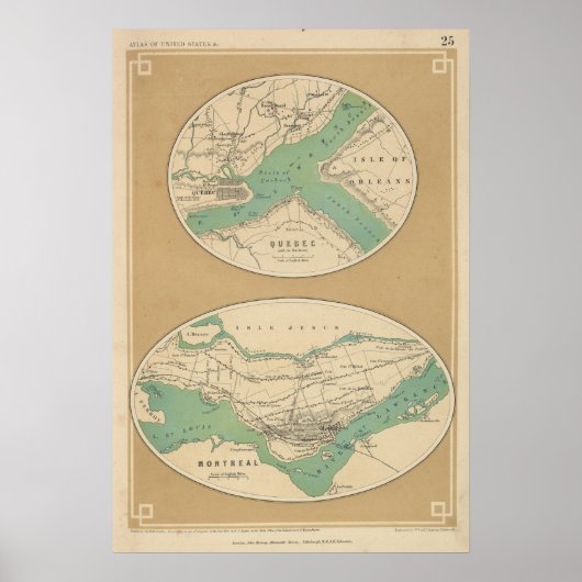 Quebec en zijn omgeving poster (Voorkant)