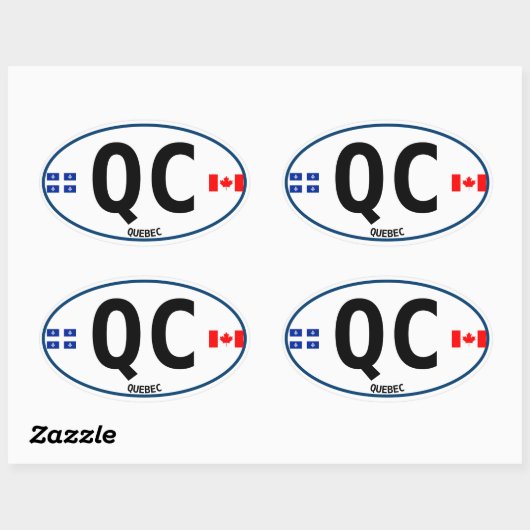 Quebec Euro-stijl ovale Sticker (Vel)