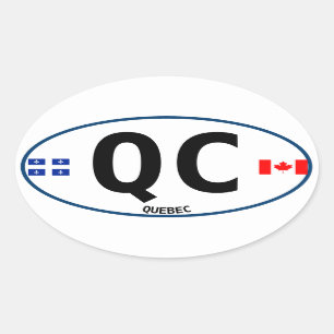 Quebec Euro-stijl ovale Sticker