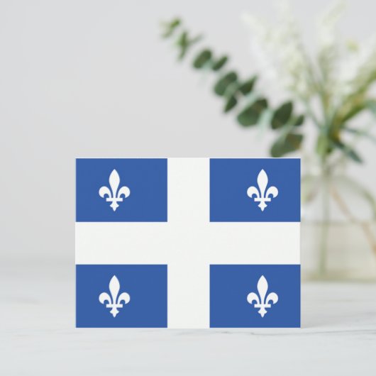 Quebec Flag Briefkaart (Staand voorkant)