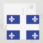 Quebec Flag Briefkaart (Voorkant / Achterkant)