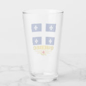 Quebec Flag Glas (Achterkant)