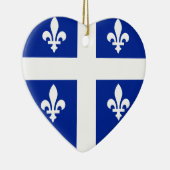 Quebec Flag Heart Keramisch Ornament (Rechts)