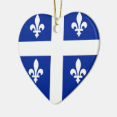 Quebec Flag Heart Keramisch Ornament (Links)