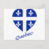 Quebec Flag Heart met naam Briefkaart (Voorkant)