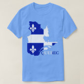 Quebec Flag Map QC Canada  T-shirt (Design voorkant)