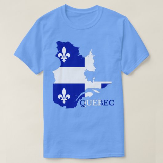 Quebec Flag Map QC Canada  T-shirt (Design voorkant)