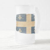 Quebec Flag Matglas Bierpul (Voorkant rechts)