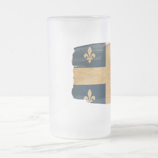 Quebec Flag Matglas Bierpul (Center)