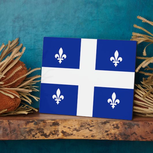 Quebec Flag Plaque Fotoplaat (Zijkant)