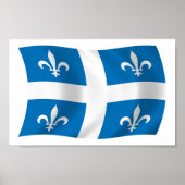 Quebec Flag Poster Print (Voorkant)
