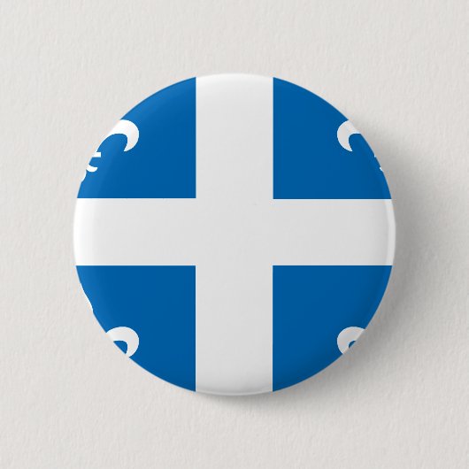 QUEBEC FLAG RONDE BUTTON 5,7 CM (Voorkant)