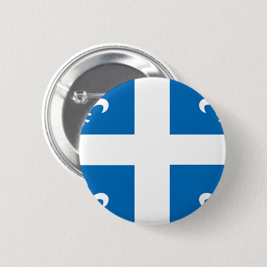 QUEBEC FLAG RONDE BUTTON 5,7 CM (Voorkant /achterkant)