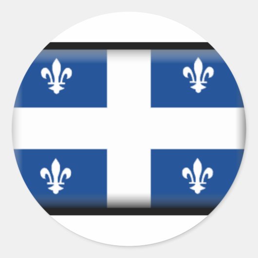 Québec Flag Ronde Sticker (Voorkant)