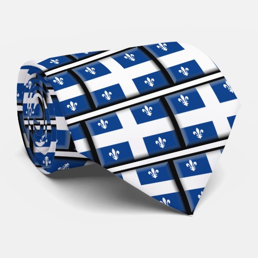Québec Flag Stropdas (Opgerold)
