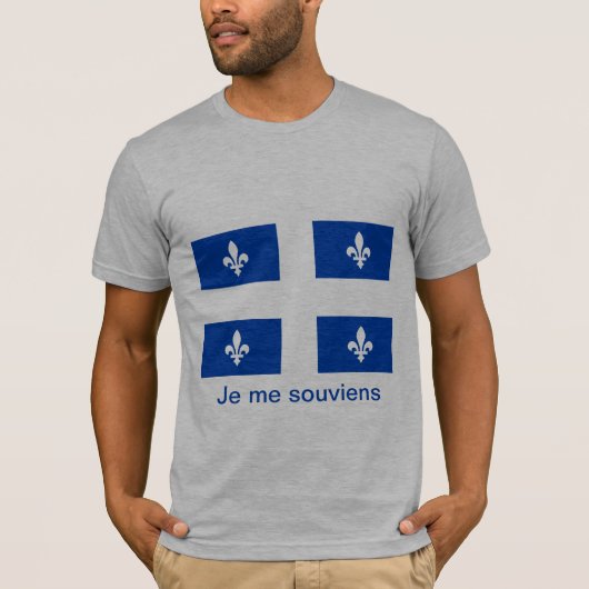 Quebec Flag T-shirt - geen achtergrond (Voorkant)