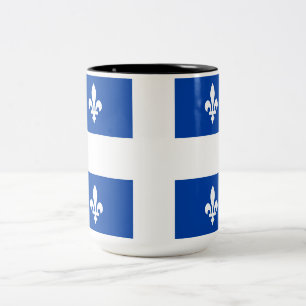 Quebec Flag Tweekleurige Koffiemok